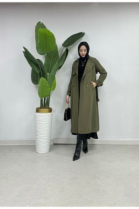 ترنچکت خاکی زنانه پلی استر Tesettür Diyarı - کد 871375983