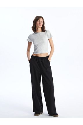 شلوار مشکی زنانه بافتنی LC Waikiki - کد 837065590