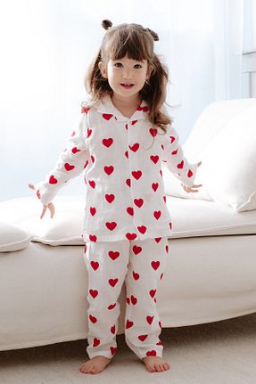 ست لباس راحتی قرمز بچه گانه Kalp Lilabio - کد 871473063
