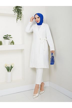 ست بالاتنه و پائین تنه حجاب نباتی زنانه Blazer modapark.ist - کد 871385084