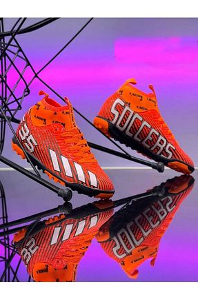 کفش فوتبال چمن مصنوعی نارنجی مردانه پلاستیک AlbiShoes - کد 864727798