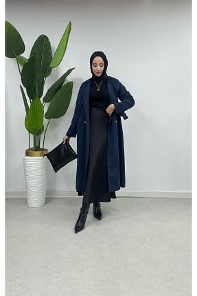 ترنچکت سرمه ای زنانه پلی استر Tesettür Diyarı - کد 871378776