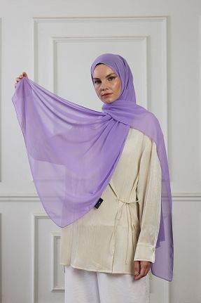 شال بنفش زنانه شیفون PURESCARFS - کد 871407226
