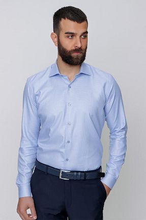 پیراهن آبی مردانه رگولار Efor - کد 646904432
