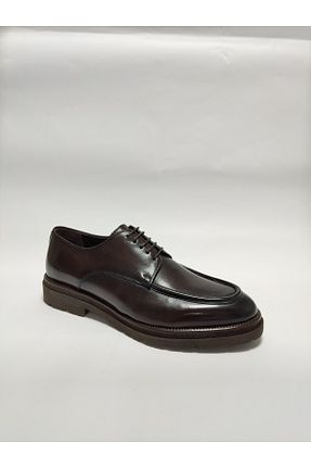 کفش اسنیکر قهوه ای مردانه چرم اصل VİVA SHOES - کد 871416523