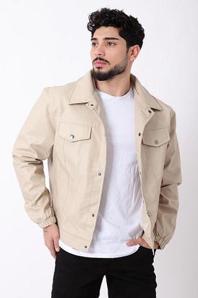 کاپشن بژ مردانه اسلیم فیت ByTrend - کد 871427625