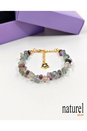 دستبند جواهر آبی زنانه سنگ طبیعی Naturel Tılsım - کد 739093356
