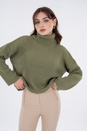 پلیور خاکی زنانه ساده BENONE - کد 871445125