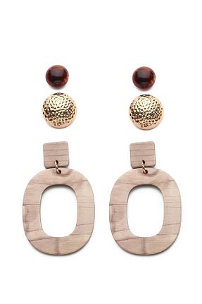 گوشواره جواهر طلائی Modex - کد 4113659