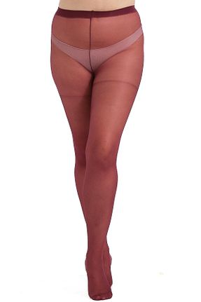 جوراب شلواری سایز بزرگ نباتی زنانه ساده C&CITY - کد 871446785