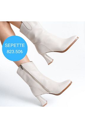 چکمه بژ زنانه چرم مصنوعی MODA MHS - کد 864224582