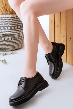 کفش کژوال مشکی زنانه چرم خالص Dericalle shoes - کد 869799895