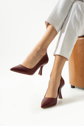 کفش استایلیتو زرشکی پاشنه نازک Güllü Shoes - کد 871541538