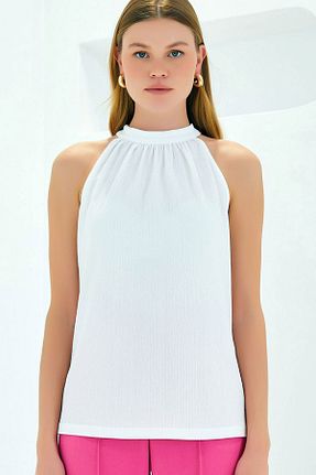 بلوز سفید زنانه ساده Vivika - کد 871544435