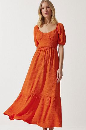 لباس نارنجی زنانه بافتنی Vivika - کد 871544375