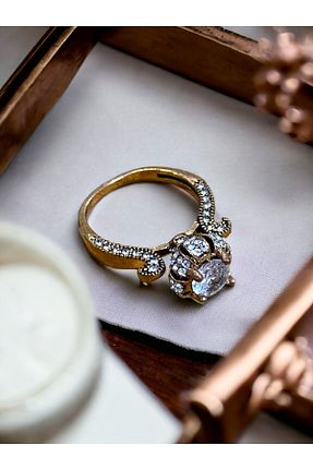 انگشتر جواهر سفید زنانه فلزی FAYRA ACCESSORIES - کد 825548437