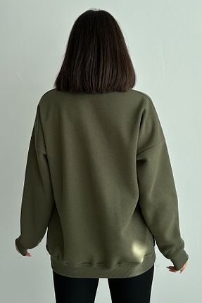 سوئیشرت خاکی زنانه چاپی zunop - کد 871623976