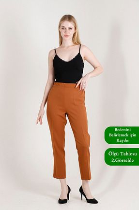 شلوار قهوه ای زنانه مخلوط پلی استر GOZZE - کد 857426650