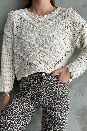 پلیور بژ زنانه ساده macharel jeans - کد 656637190