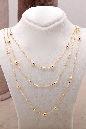 گردنبند نقره طلائی زنانه 925 عیار Sümer Telkari - کد 42707878