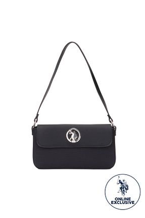 کیف دوشی مشکی زنانه چرم مصنوعی U.S. Polo Assn. - کد 303345569