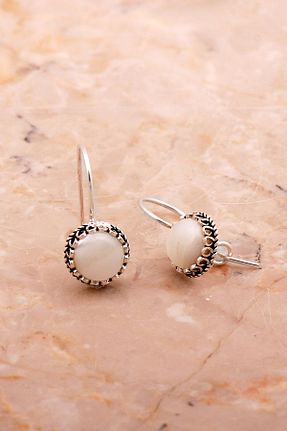گوشواره نقره سفید زنانه 925 عیار Sümer Telkari - کد 776829224