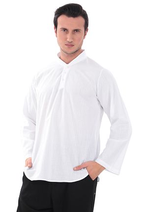 پیراهن سفید مردانه اورسایز Suffa - کد 871678300