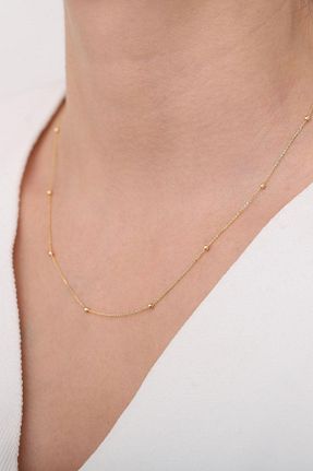 گردنبند طلا زرد زنانه 14 عیار Bayar Gold - کد 103164743