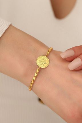 دستبند طلا زرد زنانه 14 عیار Bayar Gold - کد 175204599