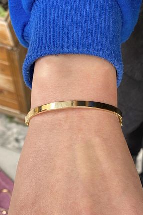 دستبند طلا زرد زنانه 14 عیار Bayar Gold - کد 87739788