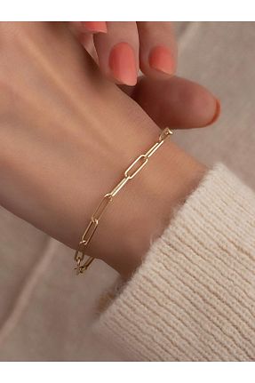 دستبند طلا زرد زنانه 14 عیار Bayar Gold - کد 97898926
