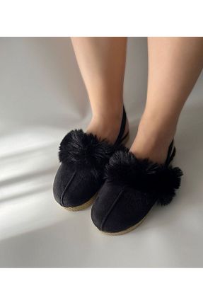 دمپائی خانگی مشکی زنانه پارچه ای TRODONS - کد 871751214