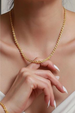 گردنبند طلا زرد زنانه 14 عیار Bayar Gold - کد 234530078