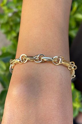 دستبند طلا زرد زنانه 14 عیار Bayar Gold - کد 125452332