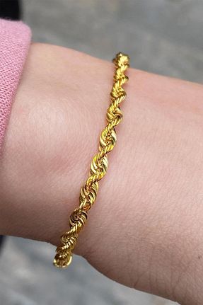 دستبند طلا زرد زنانه 14 عیار Bayar Gold - کد 97858397
