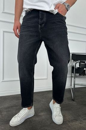 شلوار جین مشکی مردانه پاچه لوله تفنگی MADZEYMODA - کد 871205441