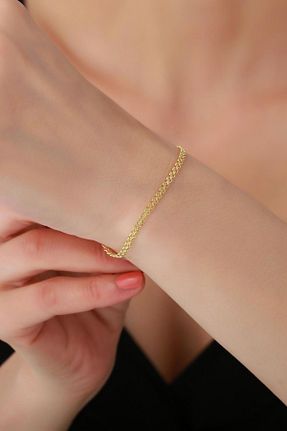 دستبند طلا زرد زنانه 14 عیار Bayar Gold - کد 327323701