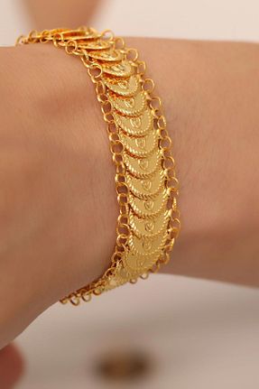 دستبند طلا زرد زنانه 14 عیار Bayar Gold - کد 786684258