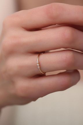 انگشتر طلا زرد زنانه 14 عیار Bayar Gold - کد 688676871
