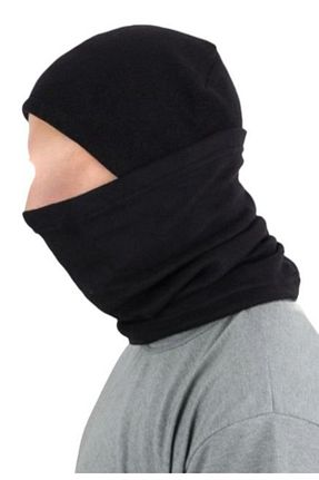 ست شال گردن و کلاه پشمی و دستکش مشکی زنانه پنبه ای Outdoor One - کد 872181400