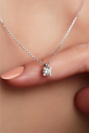 گردنبند الماس سفید SI1 Bayar Gold - کد 313738192