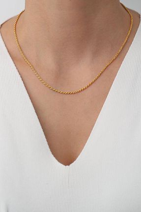 گردنبند طلا زرد زنانه 14 عیار Bayar Gold - کد 188473941