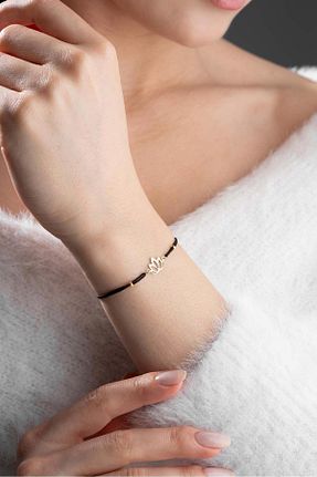 دستبند طلا مشکی زنانه 14 عیار Bayar Gold - کد 826379599