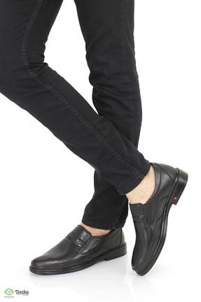 کفش کژوال مشکی مردانه چرم خالص DOCKA - کد 871690772