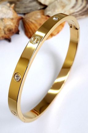 گردنبند استیل ( فولاد ) طلائی زنانه فلزی X-Lady Accessories - کد 871682907