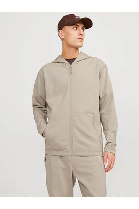 سوئیشرت بژ مردانه ساده Jack & Jones - کد 784051976
