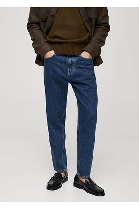شلوار جین آبی مردانه رگولار MANGO Man - کد 861999274