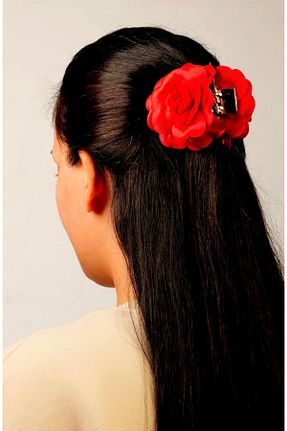 گیره سر قرمز زنانه ساتن TaşTuş - کد 871707669