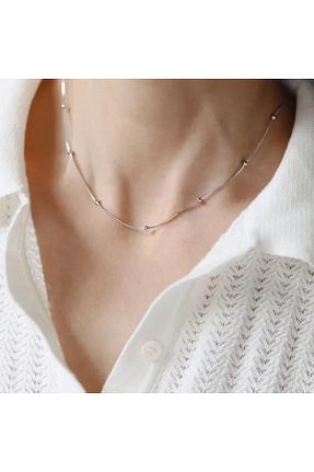 گردنبند استیل ( فولاد ) متالیک زنانه استیل (فولاد) CAXBERN - کد 871746309