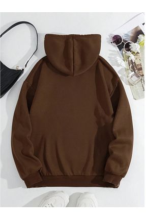 سوئیشرت قهوه ای زنانه چاپی halowear - کد 871772793
